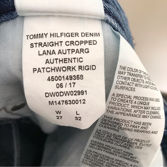 Tommy Hilfiger Lana Straight Cropped Patchwork Distressed Jean - Picture 13 of 16